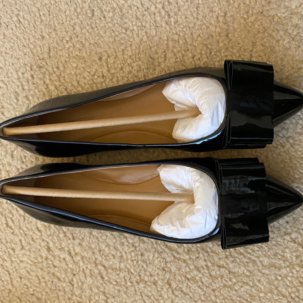 Jcrew Patent Leather Black Flats